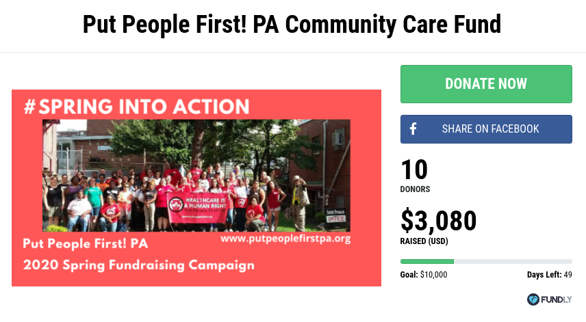 Image of PPF-PA's Community Care Fund Fundly page